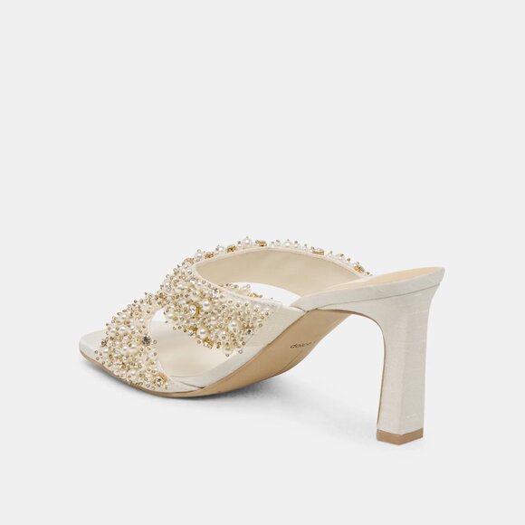 .NEW DOLCE VITA Gitel Rhinestone Heels in ivory for women 1025 3m7 - Picture 9 of 12